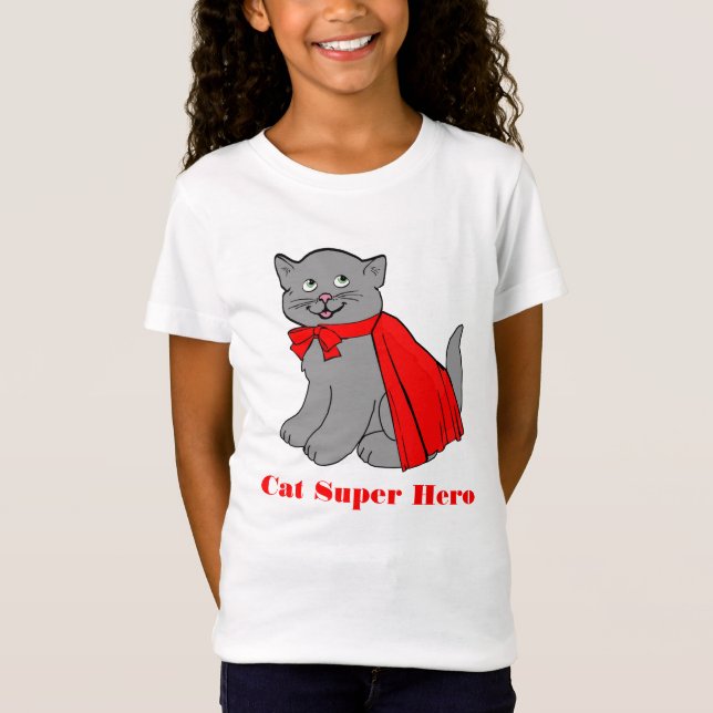 Katzen-Superheld-T - Shirt (Vorderseite)