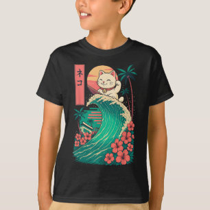 Katzen-Surfing Japanisch _1 T-Shirt
