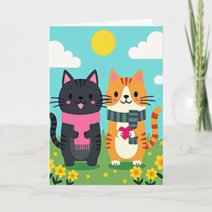 Katzen Süßer Muttertag Herz Karte
