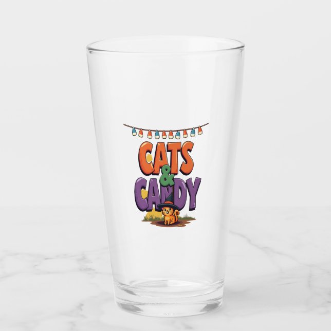 Katzen & Süßigkeiten Glas (Vorderseite)