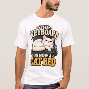 Katzen-T-Shirt - Die Tastatur ist jetzt ein Katzen T-Shirt