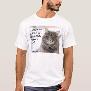 Katzen-T-Shirt, Füttere streunende Katzen Christli T-Shirt