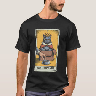 Katzen Tarot Karte Der Kaiser Katze In Box Liebhab T-Shirt