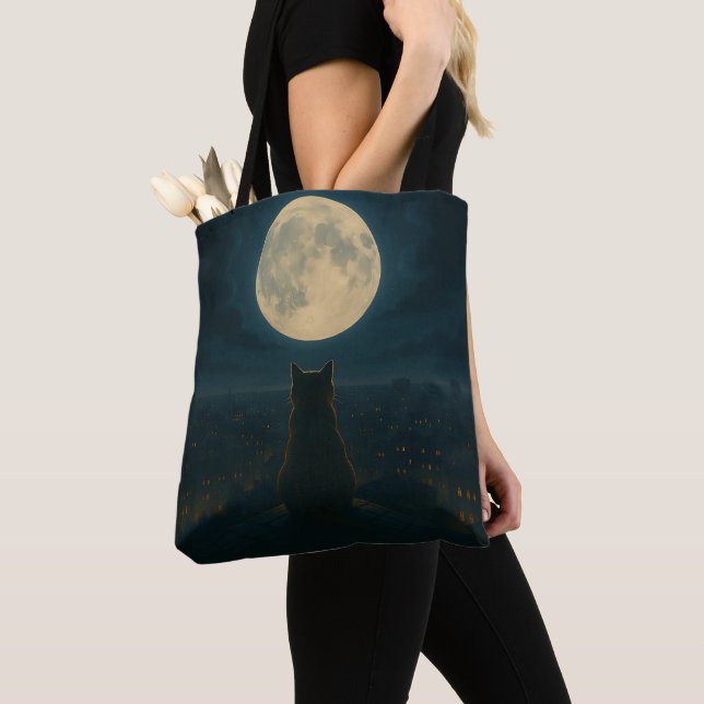 Katzen-Tasche mit Dachmotiv Tasche (Von Nahem)