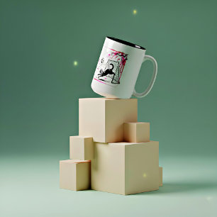 Katzen-Tasse – Perfektes Geschenk für Fußball-Fans Zweifarbige Tasse