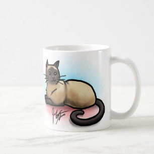 Katzen-Tasse - siamesisches Muster Kaffeetasse