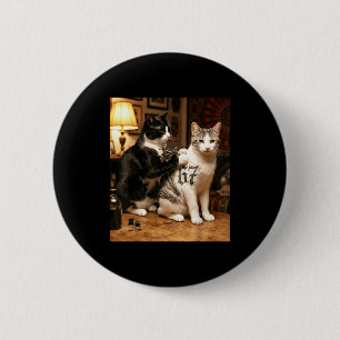 Katzen-Tätowierer 67 Sechs Sieben Seis Siete Gehir Button
