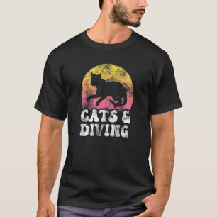 Katzen & Tauchen Vintage Retro Hobby T-Shirt
