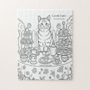 Katzen-Teeparty- & Süßigkeiten-Puzzle