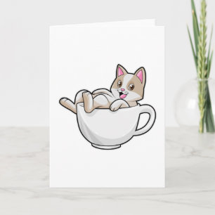 Katzen-Teetasse Karte