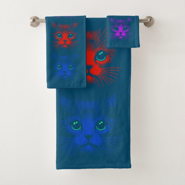 Katzen Themen  Badhandtuch Set (Insitu)