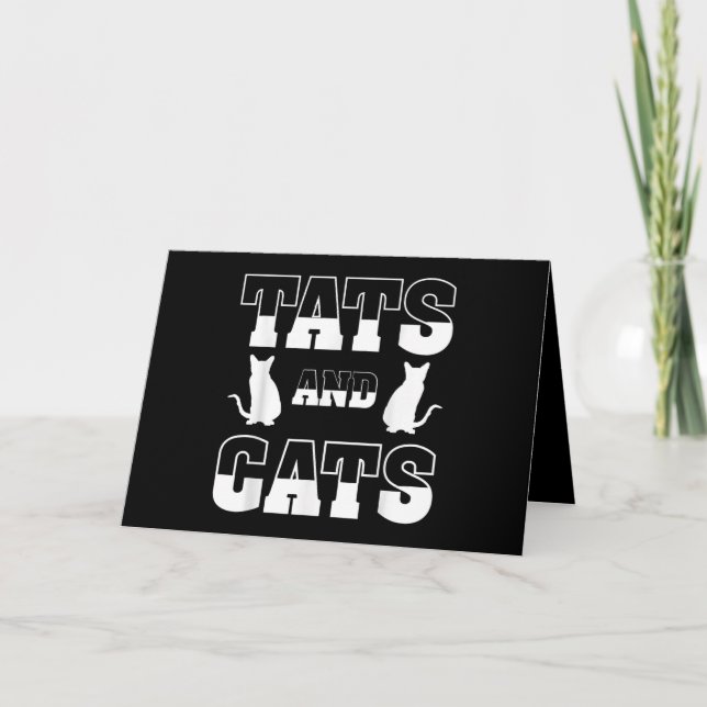 Katzen Tiergeschenk Tattoo Artist Inki Karte (Vorderseite)