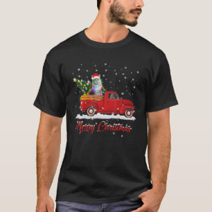Katzen Tierreiten Truck Weihnachten T-Shirt