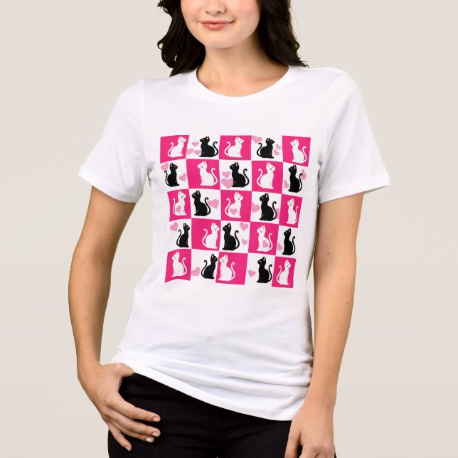 Katzen Tri-Blend Shirt (Vorderseite)