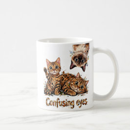 Katzen-Trio in Blüte Katzenaugen Kätzchen Kitty 👁 Kaffeetasse