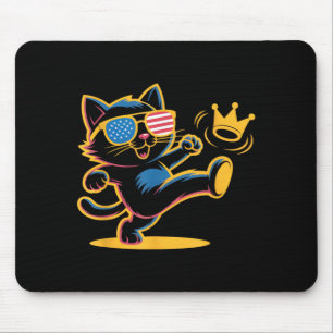 Katzen-Tritt-Könige krönen Amerika Lustige Politis Mousepad