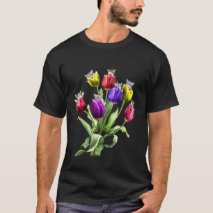 Katzen-Tulpen T-Shirt