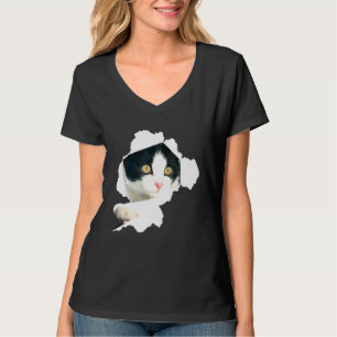 Katzen Tuxedo Katzen Torn Tuch Kitten T-Shirt