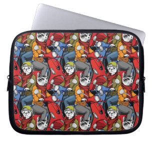 Katzen-u. Hunderoller-Muster Laptopschutzhülle