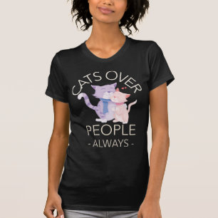 Katzen über Menschen Immer Katzenliebhaber Introve T-Shirt