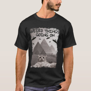 Katzen-UFO-Meme - Lustiges Katzen-Selfie mit UFOs T-Shirt