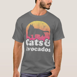 Katzen und Avocados Mens oder Weibchen Katzen und T-Shirt