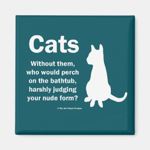 Katzen und Badewannen Magnet
