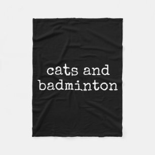 Katzen- und Badmintonliebhaber Lustiger Katzenbesi Fleecedecke