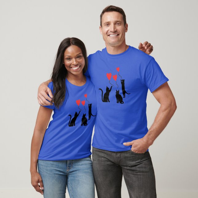 Katzen und Balloons T-Shirt (Unisex)