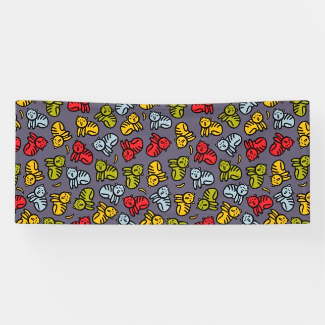 Katzen und Bananen Banner (Horizontal)