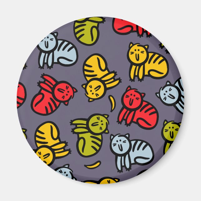 Katzen und Bananen Magnet (Vorne)