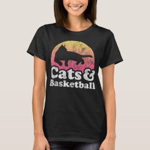 Katzen und Basketball - Männerkatze und -basketbal T-Shirt