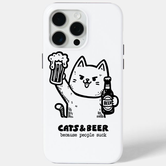 Katzen und Bier 1 Case-Mate iPhone Hülle (Rückseite)