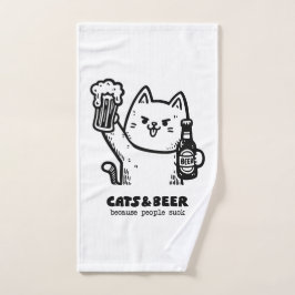 Katzen und Bier 1 Handtuch