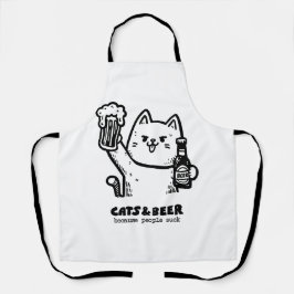 Katzen und Bier 1 Schürze