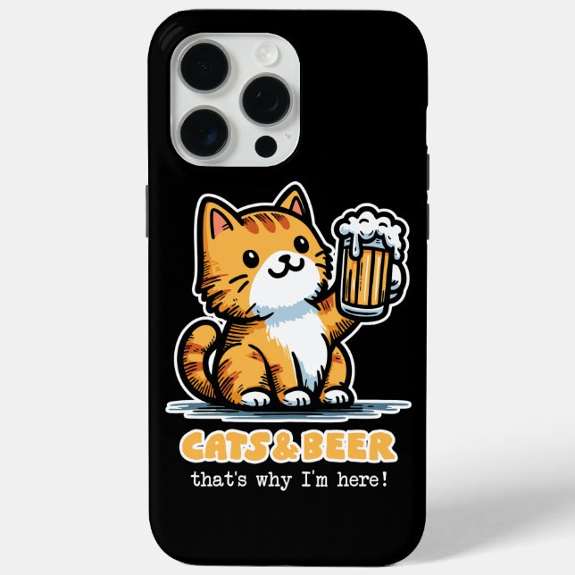 Katzen und Bier 2 Case-Mate iPhone Hülle (Rückseite)