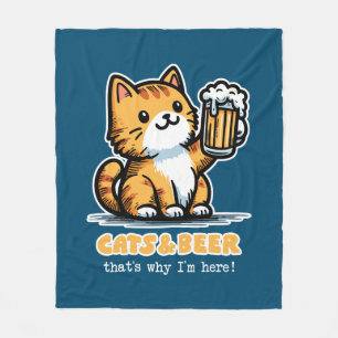 Katzen und Bier 2 Fleecedecke