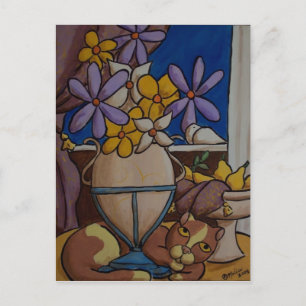 Katzen und Birnen Postkarte