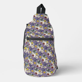 Katzen- und Blumenprint-Schnitt-Nähen-Schultertasc Crossbody Bag