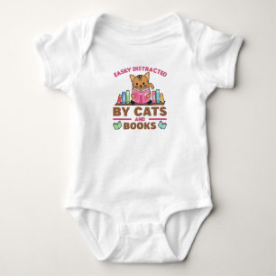Katzen und Bücher Fantastisches Sprichwort mit Buc Baby Strampler