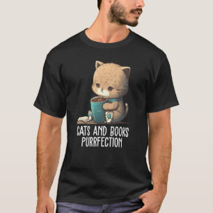 Katzen und Bücher Purrfection Buch Bücherwurm Bibl T-Shirt