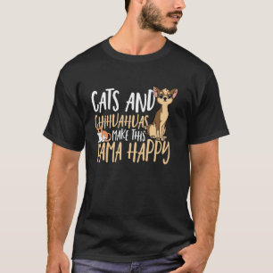 Katzen- und Chihuahua-Mama T-Shirt