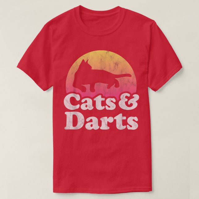 Katzen und Darts, für Männer oder Frauen  T-Shirt (Design vorne)