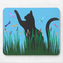 Katzen und Drachen Mousepad