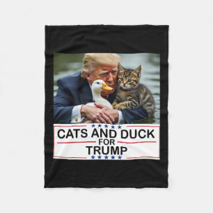 Katzen und Enten für Trump 2024 Kätzchen und Enten Fleecedecke