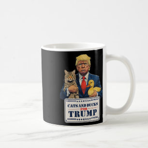 Katzen und Enten für Trump 2024 Kätzchen und Enten Kaffeetasse