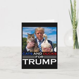 Katzen und Enten für Trump 2024 Kätzchen und Enten Karte