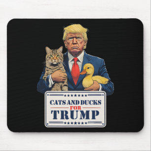 Katzen und Enten für Trump 2024 Kätzchen und Enten Mousepad