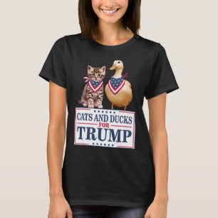 Katzen und Enten für Trump 2024 Kätzchen und Enten T-Shirt