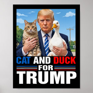 Katzen und Enten für Trump 2024 Katzen Enten für P Poster